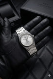 Tissot PRX Chain Watch White Stainless Steel Silver Dial Automatic Watch for Men's