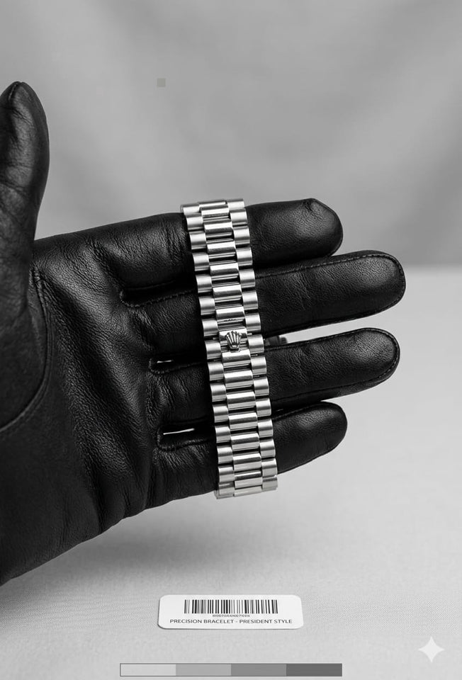 Rolex Pure Black And Silver Stainless Steel Watch – Premium Design